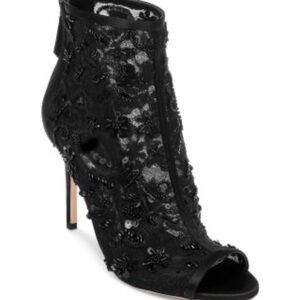 Badgley Mischka Verona Open-Toe Embellished Bootie